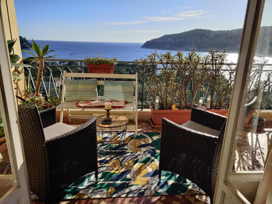 Vintage Flat On Villefranche Bay - Free Car Park Extérieur photo